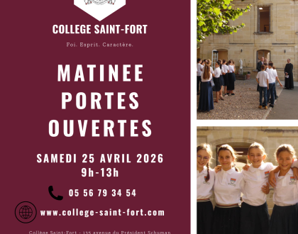 Matinée Portes Ouvertes | 25.04.2026